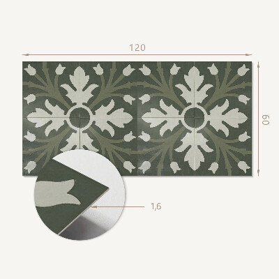 Panou decorativ dreptunghiular Motiv vegetal pe gresie