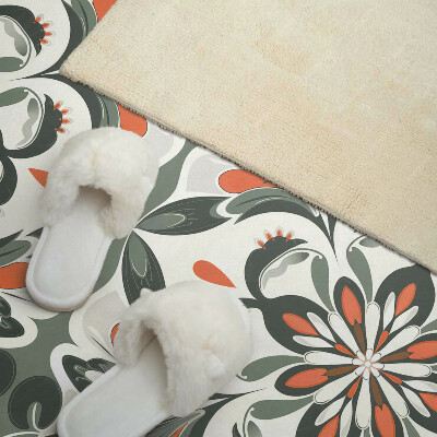 Panou decorativ perete dreptunghiular Motiv floral cu frunze verzi