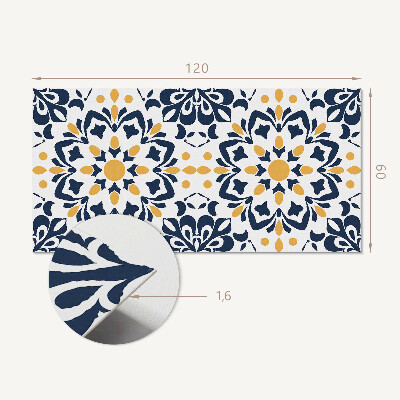 Panou decorativ perete dreptunghiular Mandala florală într-un stil artistic
