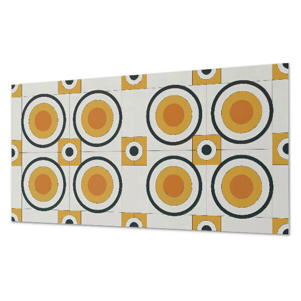 Panou decorativ dreptunghiular Modelul cercurilor ?i pătratelor în geometrie