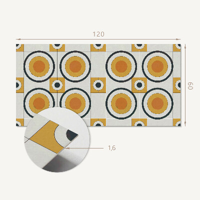 Panou decorativ dreptunghiular Modelul cercurilor ?i pătratelor în geometrie