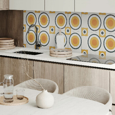 Panou decorativ dreptunghiular Modelul cercurilor ?i pătratelor în geometrie