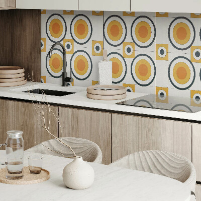 Panou decorativ dreptunghiular Modelul cercurilor ?i pătratelor în geometrie