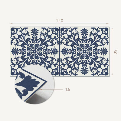Panou decorativ perete dreptunghiular Motiv floral cu frunze verzi