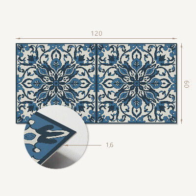 Panou decorativ dreptunghiular Model floral cu frunze verzi