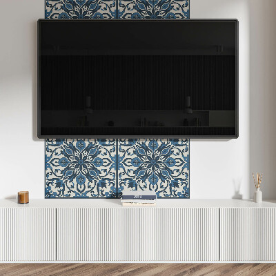 Panou decorativ dreptunghiular Model floral cu frunze verzi