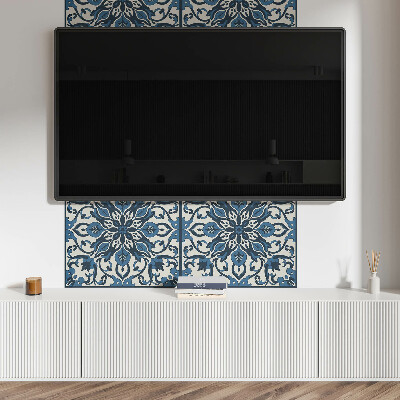 Panou decorativ dreptunghiular Model floral cu frunze verzi