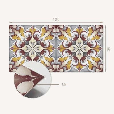 Panou decorativ bucatarie Mozaic floral într-un stil artistic