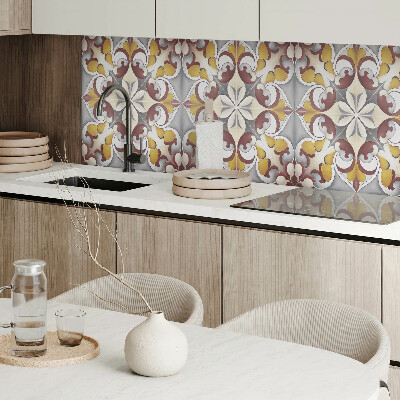 Panou decorativ bucatarie Mozaic floral într-un stil artistic