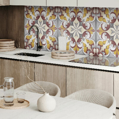 Panou decorativ bucatarie Mozaic floral într-un stil artistic