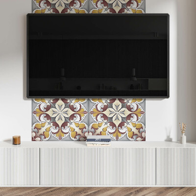 Panou decorativ bucatarie Mozaic floral într-un stil artistic