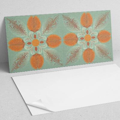 Panou decorativ perete dreptunghiular Motiv floral cu frunze