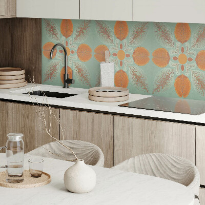 Panou decorativ perete dreptunghiular Motiv floral cu frunze