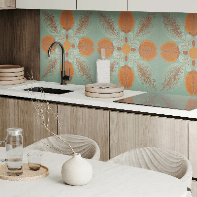 Panou decorativ perete dreptunghiular Motiv floral cu frunze