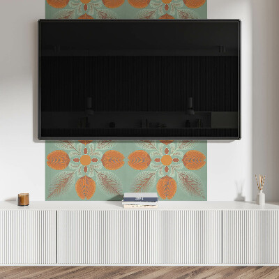 Panou decorativ perete dreptunghiular Motiv floral cu frunze