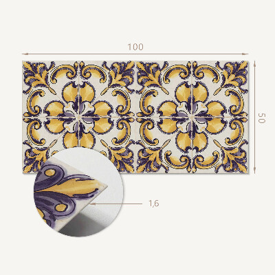 Panou decorativ perete dreptunghiular Modelul floral în toată splendoarea lui