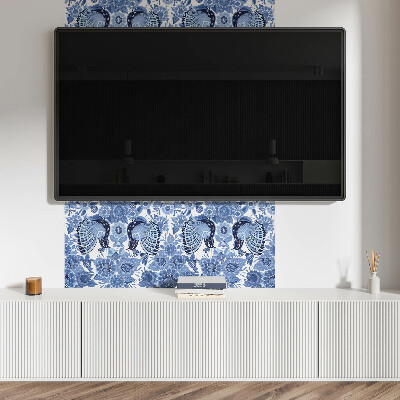Panou decorativ dreptunghiular Motiv cu păsări ?i flori