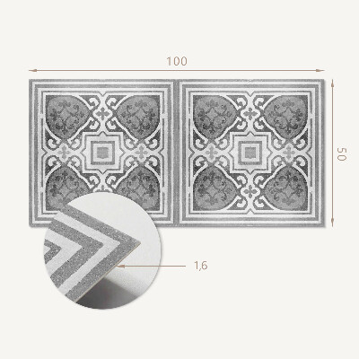 Panou decorativ dreptunghiular Ornamente în simetrie armonioasă