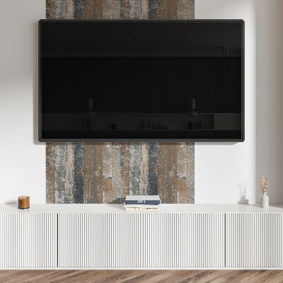 Panou decorativ perete dreptunghiular Scânduri naturale într-un design minimalist