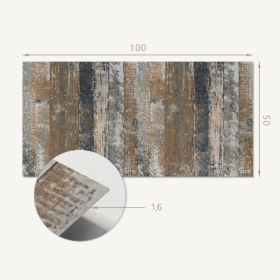 Panou decorativ perete dreptunghiular Scânduri naturale într-un design minimalist