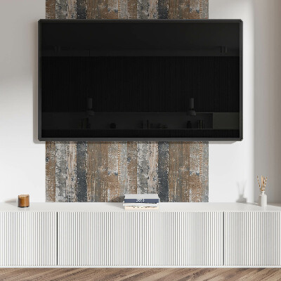 Panou decorativ perete dreptunghiular Scânduri naturale într-un design minimalist