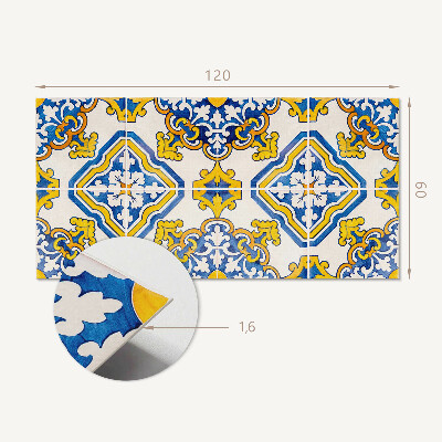 Panou decorativ bucatarie Mozaic floral într-un stil artistic