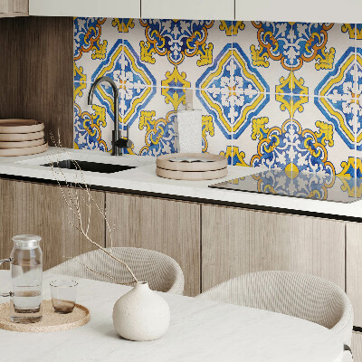 Panou decorativ bucatarie Mozaic floral într-un stil artistic