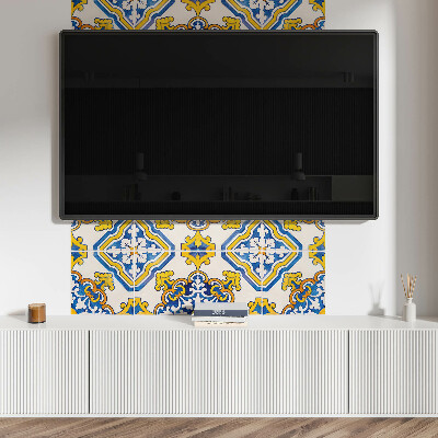Panou decorativ bucatarie Mozaic floral într-un stil artistic