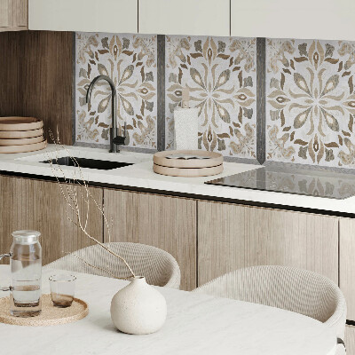 Panou decorativ perete dreptunghiular Motiv floral simetric