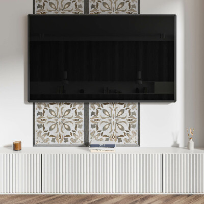 Panou decorativ perete dreptunghiular Motiv floral simetric