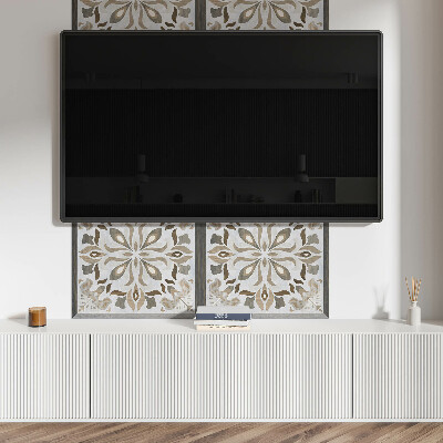 Panou decorativ perete dreptunghiular Motiv floral simetric