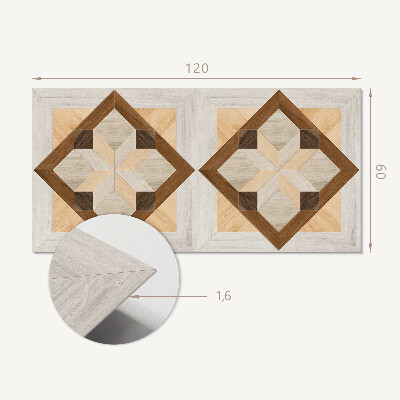 Panou decorativ dreptunghiular Forme într-un pătrat geometric