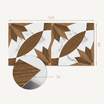 Panou decorativ bucatarie Forme geometrice cu accent lemnos