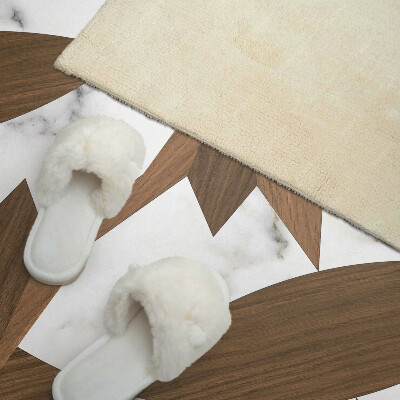 Panou decorativ bucatarie Forme geometrice cu accent lemnos