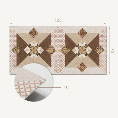 Panou decorativ perete dreptunghiular Model de mozaic cu detalii decorative