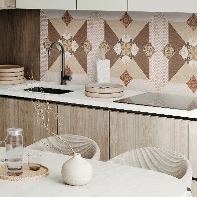 Panou decorativ perete dreptunghiular Model de mozaic cu detalii decorative