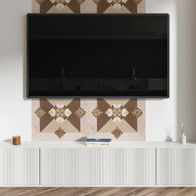 Panou decorativ perete dreptunghiular Model de mozaic cu detalii decorative