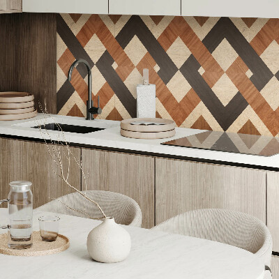 Panou decorativ dreptunghiular Motiv geometric din lemn