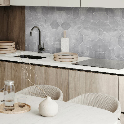 Panou decorativ bucatarie Mozaic hexagonal în stil geometric