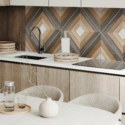 Panou decorativ bucatarie Romburi geometrice într-un stil modern