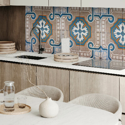 Panou decorativ bucatarie Model de mozaic cu motive decorative
