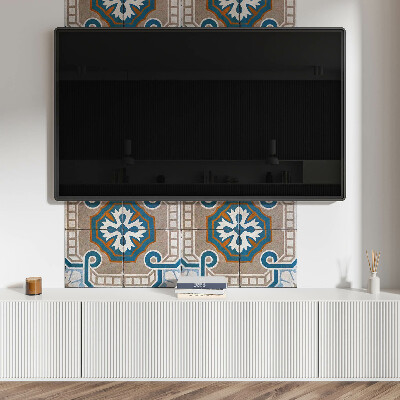 Panou decorativ bucatarie Model de mozaic cu motive decorative