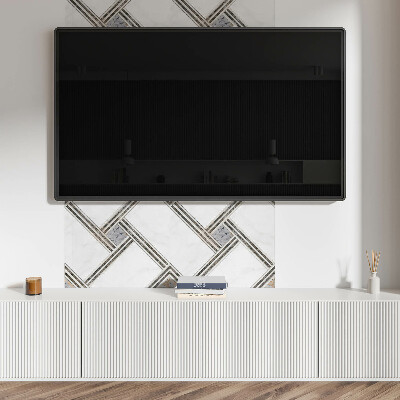Panou decorativ perete dreptunghiular Construirea liniilor geometrice