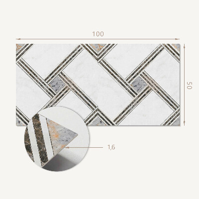 Panou decorativ perete dreptunghiular Construirea liniilor geometrice