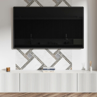Panou decorativ perete dreptunghiular Construirea liniilor geometrice