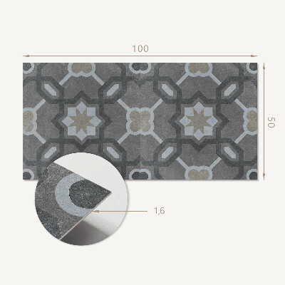 Panou decorativ bucatarie Model de plăci în stil geometric