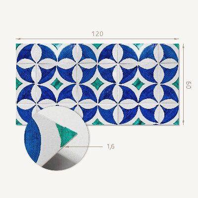 Panou decorativ dreptunghiular Modele de plăci în stil geometric