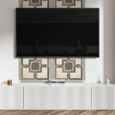 Panou decorativ dreptunghiular Model cu gresie într-un stil geometric