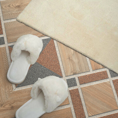 Panou decorativ bucatarie Model geometric cu lemn natural