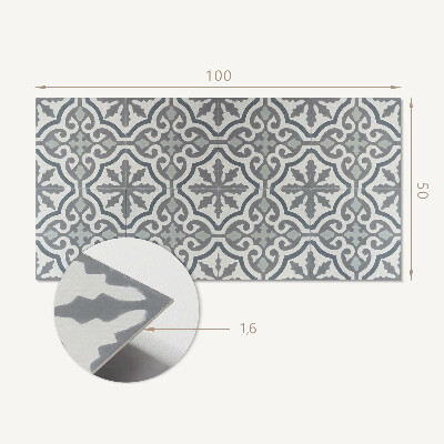 Panou decorativ bucatarie Model de mozaic cu detalii decorative